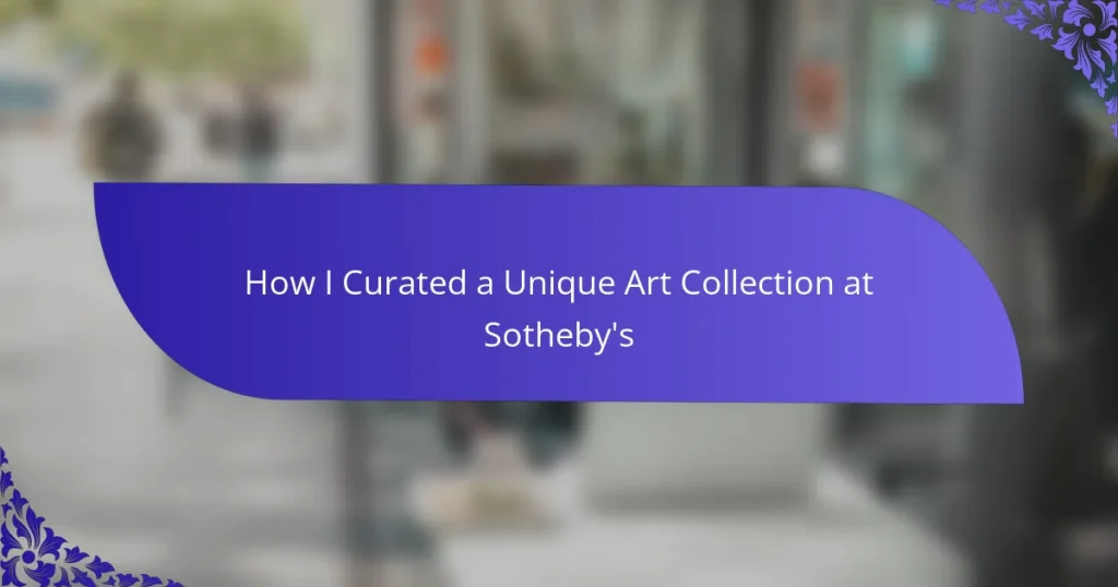 How I Curated a Unique Art Collection at Sotheby’s