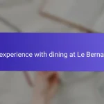 My experience with dining at Le Bernardin