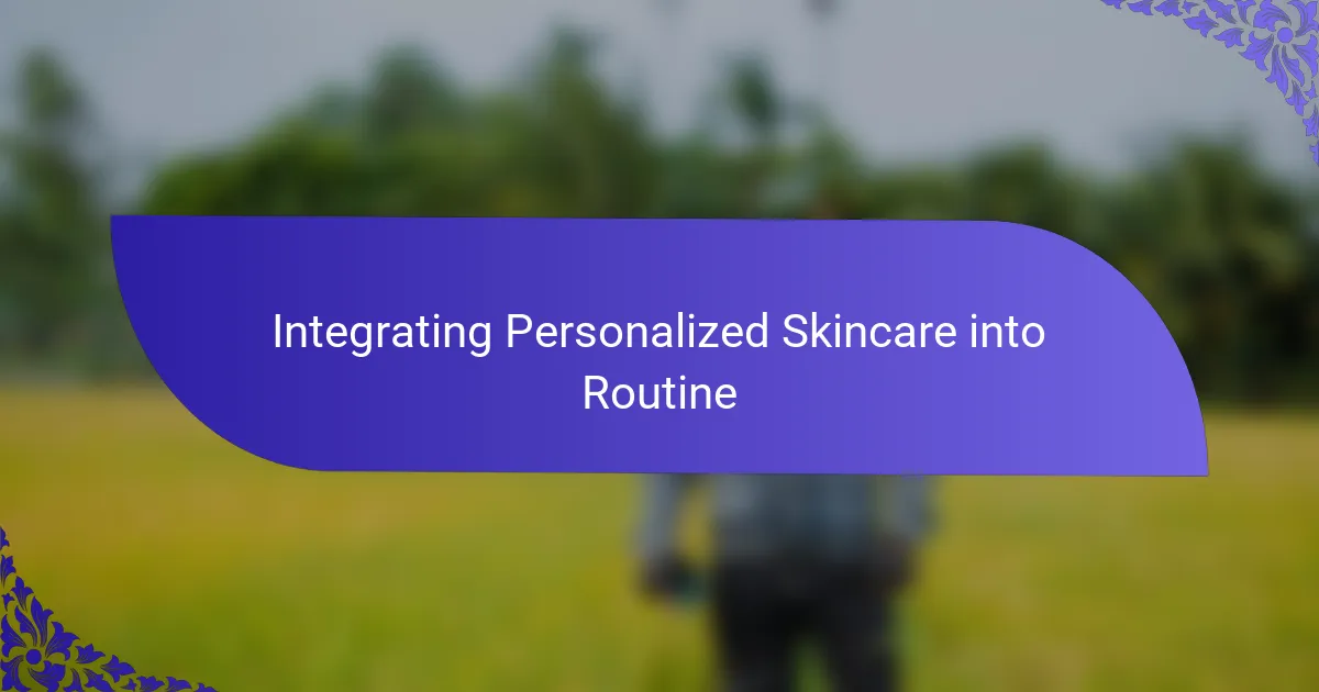 Integrating Personalized Skincare into Routine