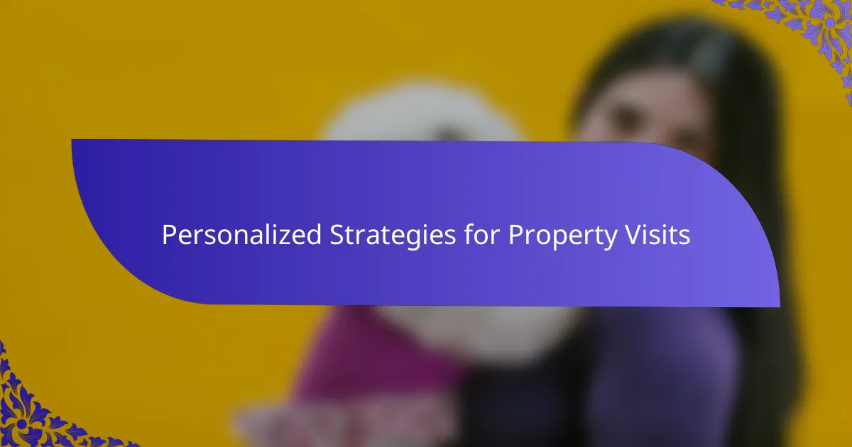 Personalized Strategies for Property Visits