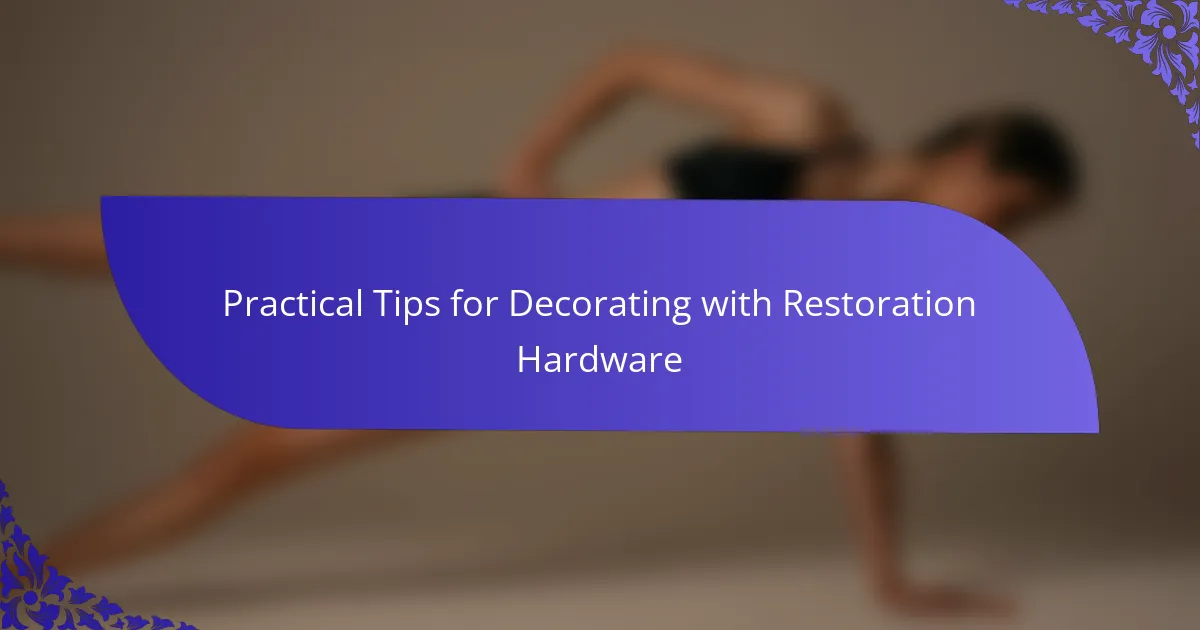 Practical Tips for Decorating with Restoration Hardware