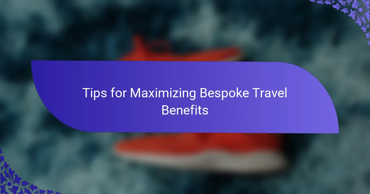 Tips for Maximizing Bespoke Travel Benefits